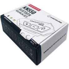 Knmaster KN550 Motosiklet Bluetooth Kulaklık Mikrofon Seti Siyah