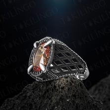 Takılingo 925 Ayar Gümüş Zultanit Taşlı Pençeli Erkek Yüzük