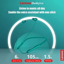 Lenovo HE05X Iı Manyetik Neckband Kablosuz Bluetooth 5.0 Kulaklık Siyah