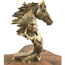 Gülçin Biblo Dünyası Atlı Kızılderili Büst