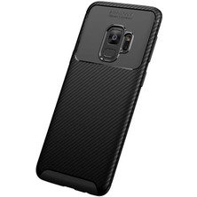 ZORE Samsung Galaxy S9  Uyumlu Karbon Fiber Desenli Kamera Korumalı Renk Atmaz Negro Kılıf