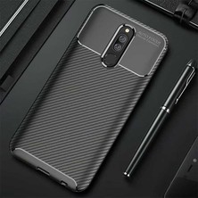 ZORE Xiaomi Redmi 8  Uyumlu Karbon Fiber Desenli Kamera Korumalı Renk Atmaz Negro Kılıf