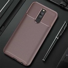 ZORE Xiaomi Redmi 8  Uyumlu Karbon Fiber Desenli Kamera Korumalı Renk Atmaz Negro Kılıf