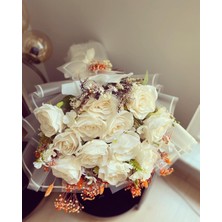 Z&B Flowers İsteme Çiçeği Krem Gül Kız İsteme Çiçeği Söz Çiçeği Sevgiliye Hediye Çiçek Buketi