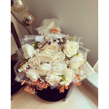 Z&B Flowers İsteme Çiçeği Krem Gül Kız İsteme Çiçeği Söz Çiçeği Sevgiliye Hediye Çiçek Buketi