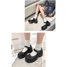 Deef Wear Siyah Oxford Harajuku Tarz Lolita Ayakkabı