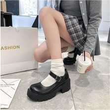 Deef Wear Siyah Oxford Harajuku Tarz Lolita Ayakkabı