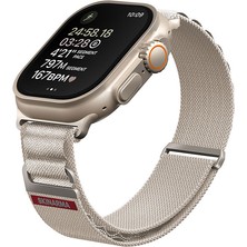 Skinarma Watch Ultra 49MM Kordon Skinarma Kobu Hasır Strap Kayış Krem