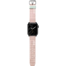 Skinarma Watch 44MM Kordon Skinarma Shokku Silikon Strap Kayış Pembe Açık