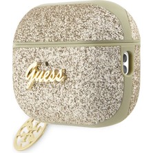 Guess Airpods Pro 2 Uyumlu Kılıf Guess Glitter 4g Charm Exclusive Tasarım