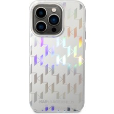 Karl Lagerfeld iPhone 14 Pro Max Uyumlu Kılıf Hologram Dizayn Kapak