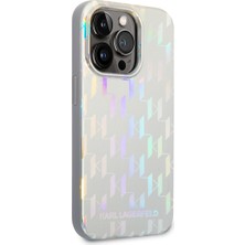 Karl Lagerfeld iPhone 14 Pro Max Uyumlu Kılıf Hologram Dizayn Kapak