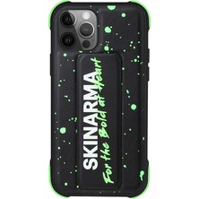 Skinarma iPhone 12 Pro Max Uyumlu Kılıf Skinarma Standlı Deri Görünümlü Funsha Kapak