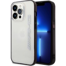 AMG iPhone 14 Pro Uyumlu Kılıf Amg Transparan Siyah Çerçeve Dizayn Kapak