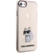 Karl Lagerfeld iPhone Se 2020 Uyumlu Kılıf Transparan Choupette Dizayn Kapak
