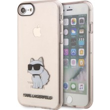 Karl Lagerfeld iPhone Se 2022 Uyumlu Kılıf Transparan Choupette Dizayn Kapak