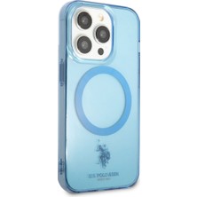 U.S. Polo Assn. iPhone 14 Pro Uyumlu Kılıf U.s. Polo Assn. Magsafe Şarj Özellikli Transparan Tasarım Kapak