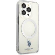 U.S. Polo Assn. iPhone 14 Pro Uyumlu Kılıf U.s. Polo Assn. Magsafe Şarj Özellikli Transparan Tasarım Kapak