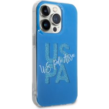 U.S. Polo Assn. iPhone 14 Pro Uyumlu Kılıf U.s. Polo Assn. Simli Parlak Alfabe Tasarım Kapak