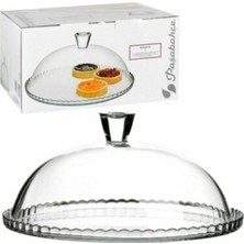Paşabahçe Cam Kapaklı Kek Pasta Fanusu 95198 322 mm Çap 153,5 mm Yükseklik Şık Tasarım