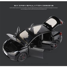 Tesla Model Y 1:24 Birebir Işıklı Maket Sarj Istasyonlu