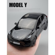 Tesla Model Y 1:24 Birebir Işıklı Maket Sarj Istasyonlu
