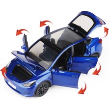 Tesla Model Y 1:24 Birebir Işıklı Maket Sarj Istasyonlu