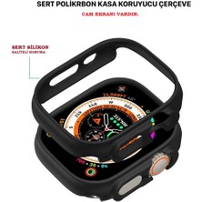 Conocer Apple Watch 8 Ultra 360 Tam Koruma (49 Mm) Pc Sert Ekran ve Kasa Koruyucu Kılıf Yüksek Kalite