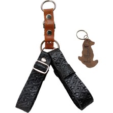 Balkonda Köpek göğüs tasması deri minik ırk siyah genişlik:1,5cm göğüs ölçüsü:25-45cm ayarlamalı dog harness GT1-22