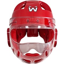 Whiteface Taekwondo Camlı Mantar Kask (Kırmızı)