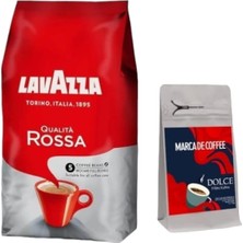 Lavazza Qualita Rossa Çekirdek Kahve 1 Kg+Marca De Coffe Dolce Filtre Kahve 250  gr