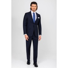 Erkek Lacivert Regular Fit Takım Elbise