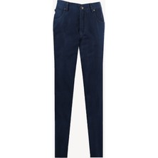 Erkek Lacivert  Üstten Cepli Spor Kot Pantolon