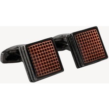 Erkek Bordo Kareli Kol Düğmesi