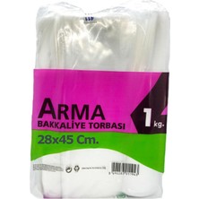 Arma Naksan Arma Şeffaf Naylon 4 Lük 28X45 Cm. Bakkaliye Poşeti Torbası - 1 Kg. - Ort. 115 Adet - 1 Paket