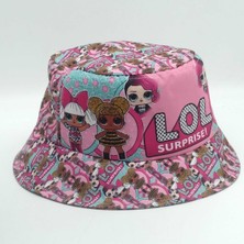 Shopiolog Kız Çocuk Hello Kitty Balıkçı Kova Güneş Şapkası Seyahat, Yürüyüş, Kamp, Piknik, Tekne, Kumsalda