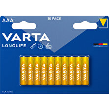 VARTA Longlife AAA Alkalin kalem pil 10'lu paket