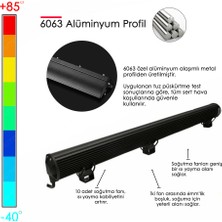 C9 300W 80 cm Çift Sıra 5 Modlu Turuncu Beyaz Off Road LED Bar