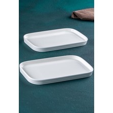 Acar Bianco Perla Porselen Dikdörtgen Tabak - 25 cm