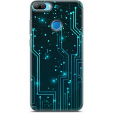 Uvilda Honor 9 Lite Kılıf Uv Baskılı Abxbi 7 Darbe Emici Devreler Tron