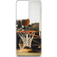 Uvilda Samsung Galaxy S21 Ultra Kılıf Uv Baskılı Abxbi 9 Telefon Kabı Basket Top