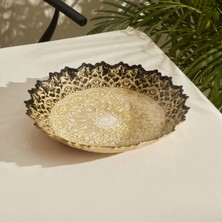 Karaca Home Kashida Dekoratif Tabak 34 cm Altın