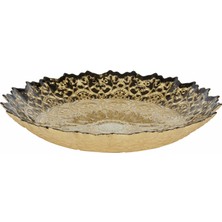 Karaca Home Kashida Dekoratif Tabak 34 cm Altın