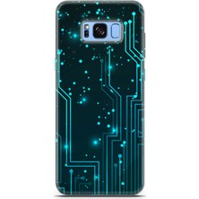 Uvilda Samsung Galaxy S8 Plus Kılıf Uv Baskılı Abxbi 7 Kapak Devreler Tron