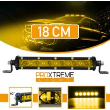 C9 Cree 6 LED 18W Yayıcı Delici Ultra Ince Off Road LED Bar 18 cm Sarı