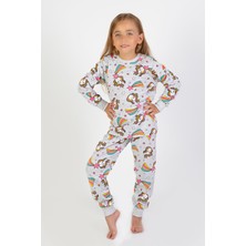 Harika Kids Kız Çocuk Baskılı Ince Basic Pijama Takımı