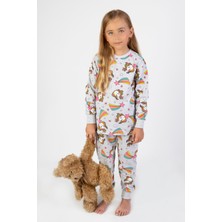 Harika Kids Kız Çocuk Baskılı Ince Basic Pijama Takımı