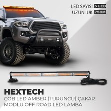 C9 Hextech 50W Turuncu 75CM 17 Farklı Yanış Modlu 5 Cob LED Off Road LED Lamba