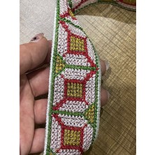 4.5 cm En 1 Metre Kaneeviçe Işleme Şerit Tül Güpür Dekoratif Şerit