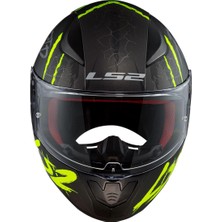 Ls2 Rapıd Raven Mat Siyah-Gri-Neon Sarı Kask